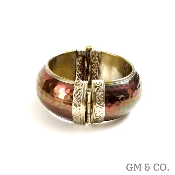 Jewelry - Pewter & Copper Bangle Bracelet